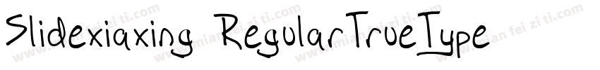 Slidexiaxing RegularTrueType字体字体转换